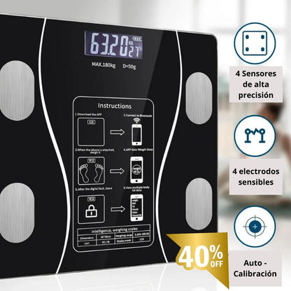 Bascula inteligente digital con Bluetooth