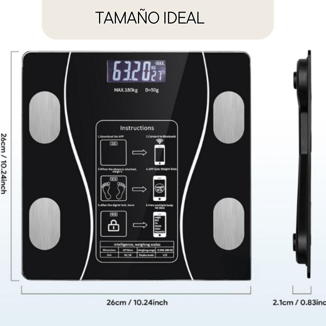 Bascula inteligente digital con Bluetooth