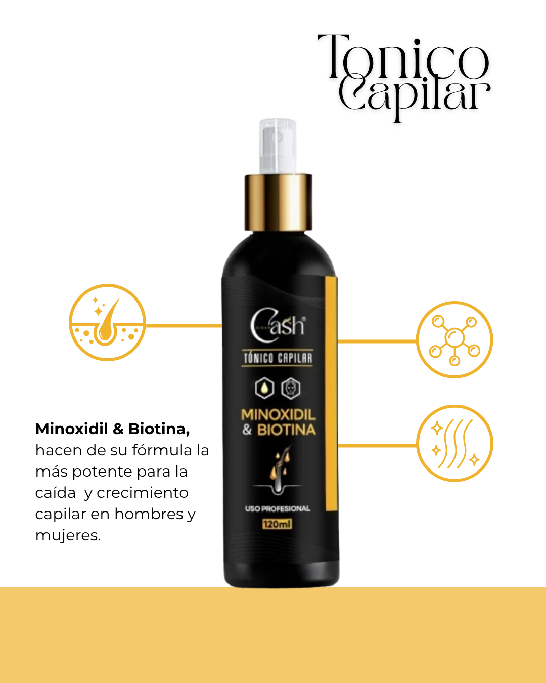 Tónico Capilar Con Minoxidil & Biotina